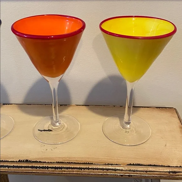Multicolored Martini Glass Set - Picture 2 of 7
